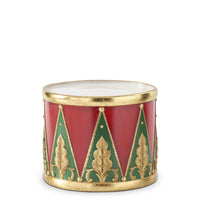 Design Shop Set of 3 Red Green & Gold Resin Nesting Drum Containers/risers