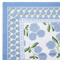 Design Shop Hydrangea Block Print Design Tablecloths - Cotton, Set of 2.