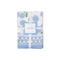 Design Shop Hydrangea Block Print Design Tablecloths - Cotton, Set of 2.