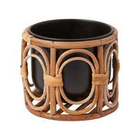 Design Shop Black Boca Collection Pot, 8" X 6.75".
