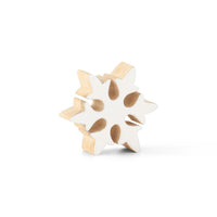 Design Shop Set of 3 Wood Snowflakes W/white Enameled Front