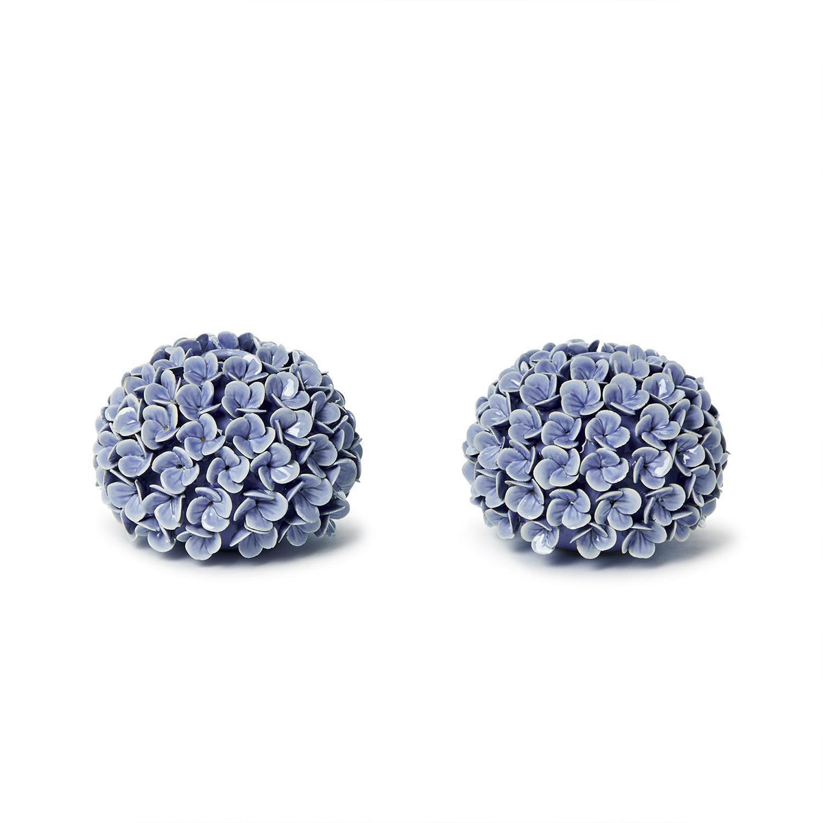 Design Shop Hydrangea Flower Bud Vases / Taper Candleholders - Porcelain, Set of 2.