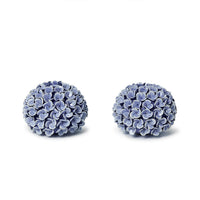 Design Shop Hydrangea Flower Bud Vases / Taper Candleholders - Porcelain, Set of 2.