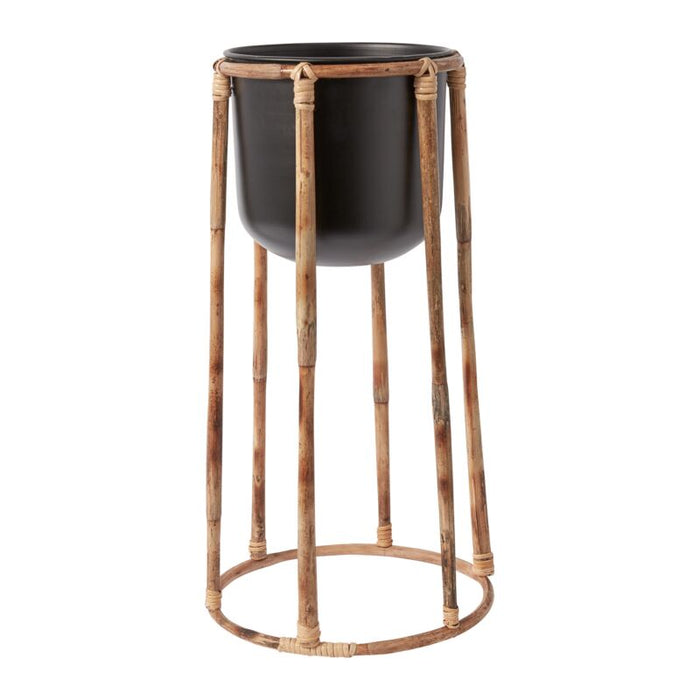 Design Shop Black Boca Collection Sale Plant Stand, 13.75" X 25.5".