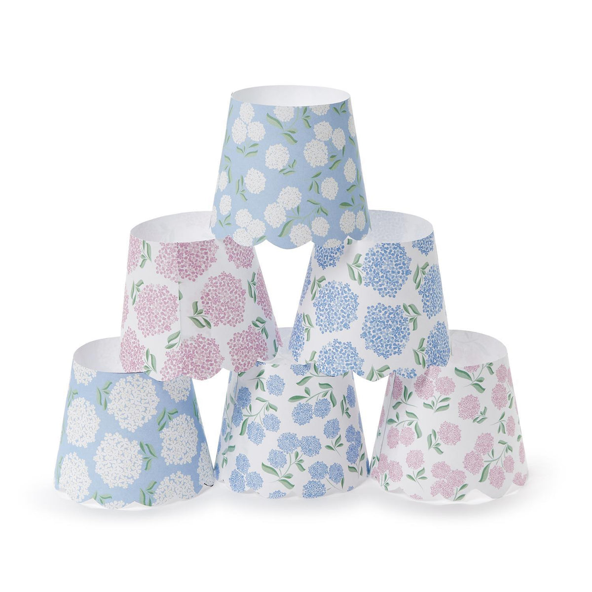 Design Shop Hydrangea Decorative Paper Shade Covers, Set of 2.