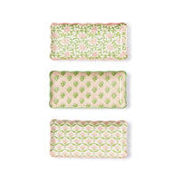 Design Shop Scalloped Edge Trinket Tray - Porcelain, Set of 3.
