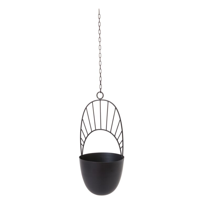 Design Shop Black Hestia Hanging Pot, 9.75" X 39".