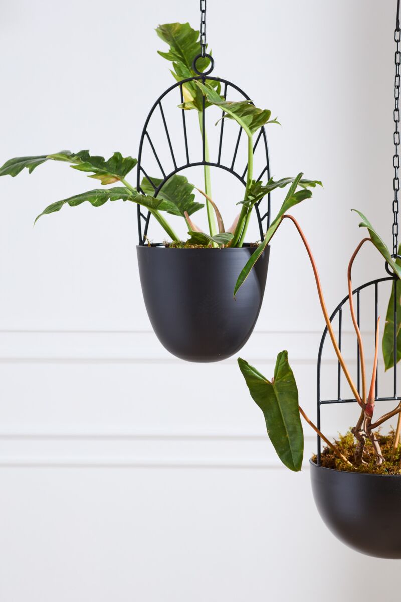 Design Shop Black Hestia Hanging Pot, 9.75" X 39".