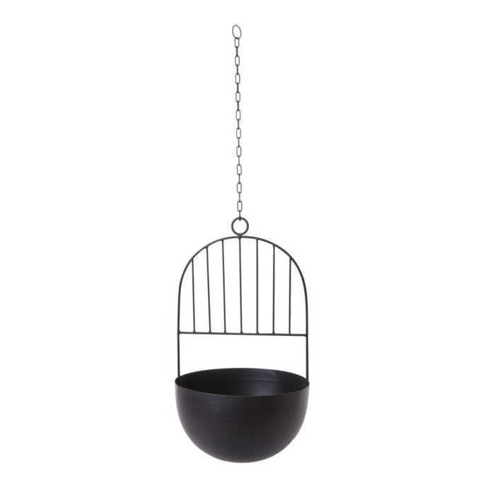 Design Shop Black Hestia Hanging Pot, 12.25" X 39".