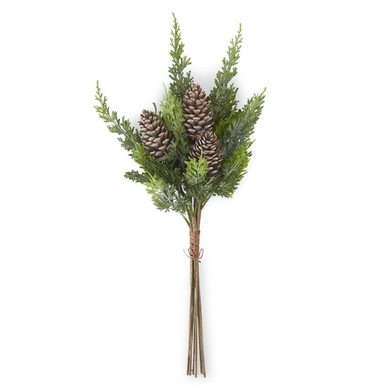 Design Shop 24 Inch Cypress Pine Bundle w/Pinecones (7 Stems)