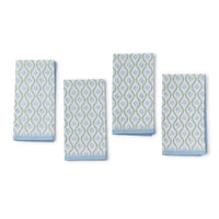 Design Shop Coastal Block Print Cloth Napkins, Set of 4.