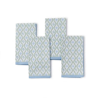 Design Shop Coastal Block Print Cloth Napkins, Set of 4.