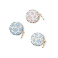 Design Shop Hydrangea Print Measuring Tape - Vegan Leather/Plastic/Metal, Set of 3.
