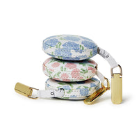 Design Shop Hydrangea Print Measuring Tape - Vegan Leather/Plastic/Metal, Set of 3.