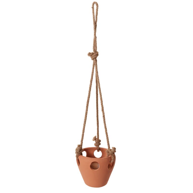 Design Shop Terracotta Serralles Hanging Pot, 7" X 5.5", Set of 8.