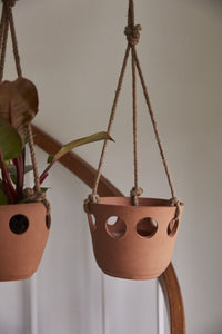 Design Shop Terracotta Serralles Hanging Pot, 9.75" X 29", Set of 8.