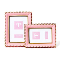Design Shop Scalloped Picture Frames - Resin/Glass, Set of 2.