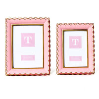 Design Shop Scalloped Picture Frames - Resin/Glass, Set of 2.