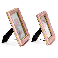 Design Shop Scalloped Picture Frames - Resin/Glass, Set of 2.