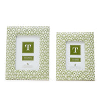 Design Shop Fan Fern Photo Frame - Recycled Paper/MDF/Glass, Set of 2.