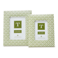 Design Shop Fan Fern Photo Frame - Recycled Paper/MDF/Glass, Set of 2.