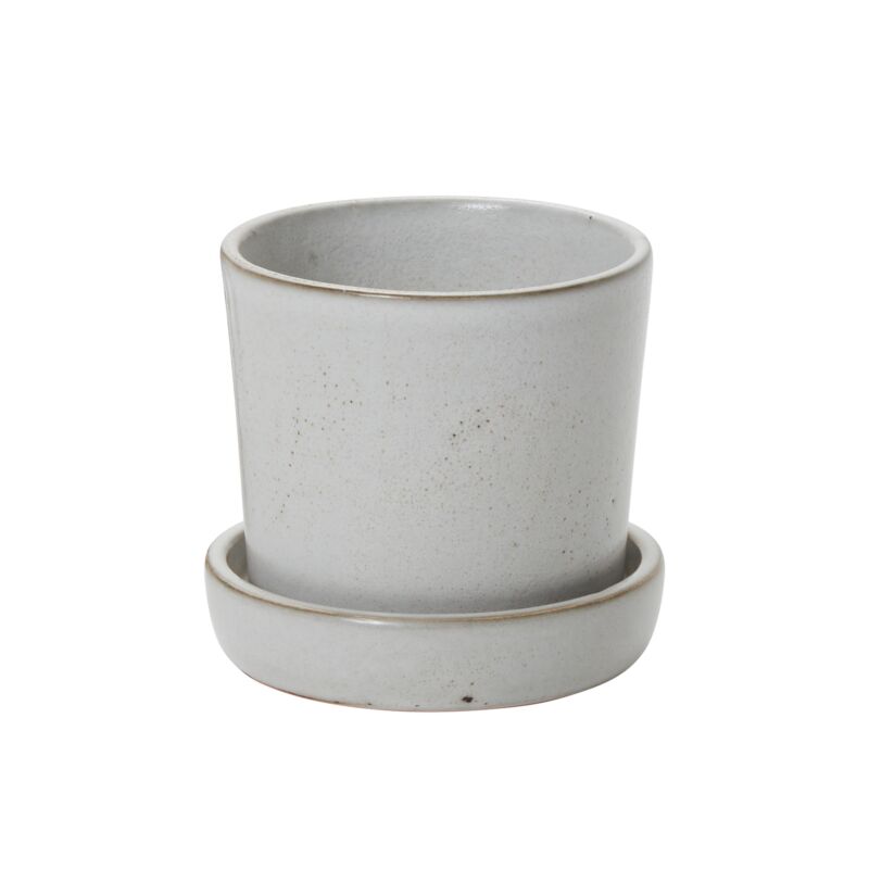 Design Shop Off-White Watson Pot, 3.5" X 3.5", Set of 4.