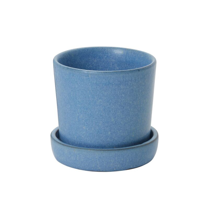 Design Shop Blue Watson Pot, 3.5" X 3.5", Set of 4.