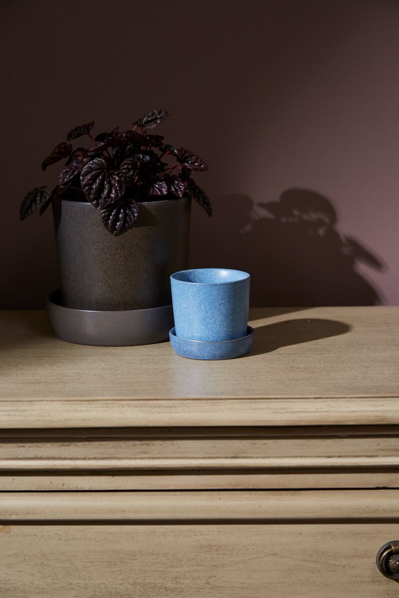 Design Shop Blue Watson Pot, 3.5" X 3.5", Set of 4.