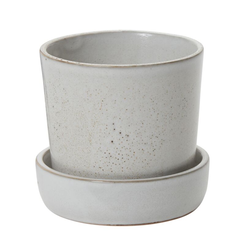 Design Shop Watson Pot with Saucer 5.25"x 5"