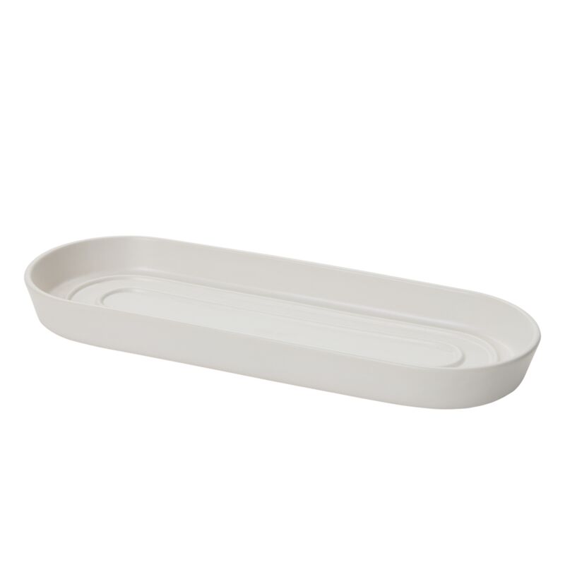 White ceramic tray on a white background