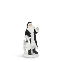 Design Shop Assorted Black Velvet Resin Santas Set of 2.