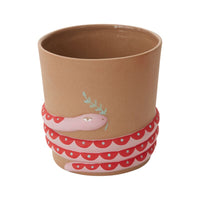 Design Shop Pink Serpent Collection Pot, 5" X 5".