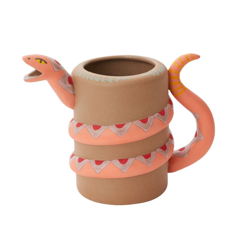 Design Shop Orange Serpent Collection Watering Can, 7.75" X 6".
