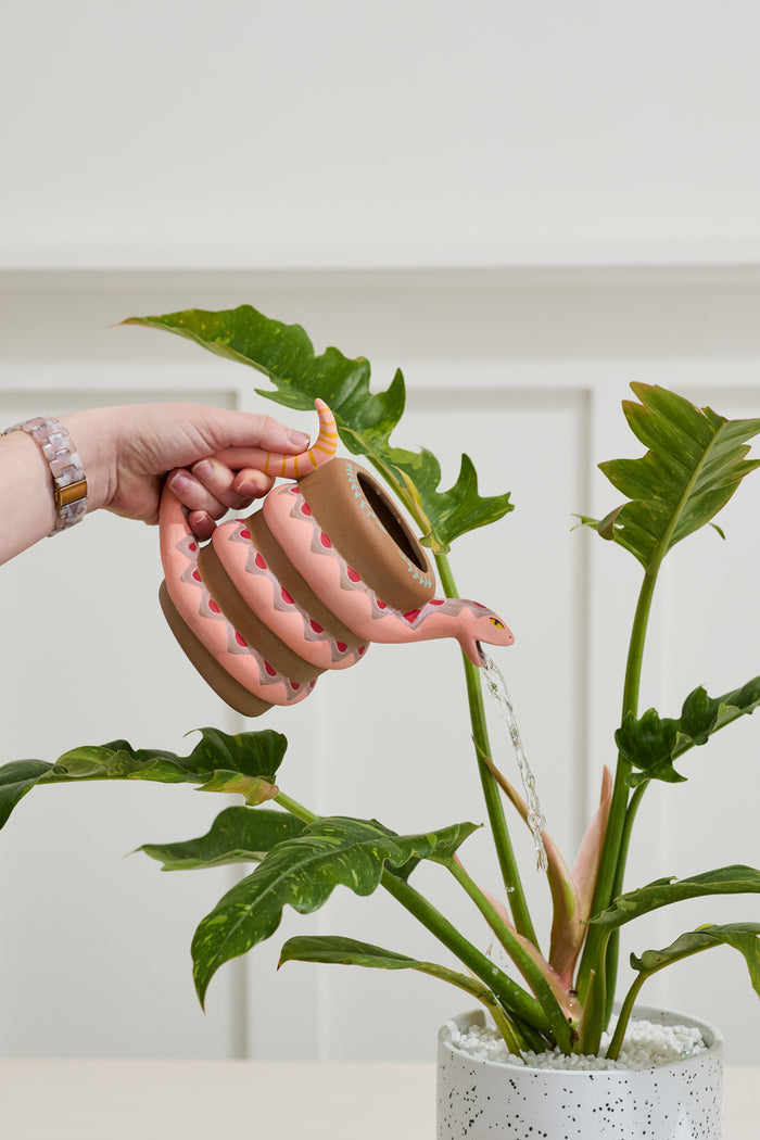 Design Shop Orange Serpent Collection Watering Can, 7.75" X 6".