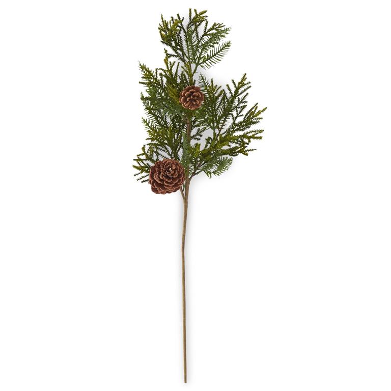 Design Shop 35 Inch Mixed Pine Stem w/Large & Small Pinecones