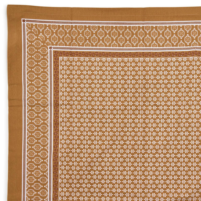 Design Shop Natural Elements Block Print Design Tablecloths - Cotton, Set of 2.
