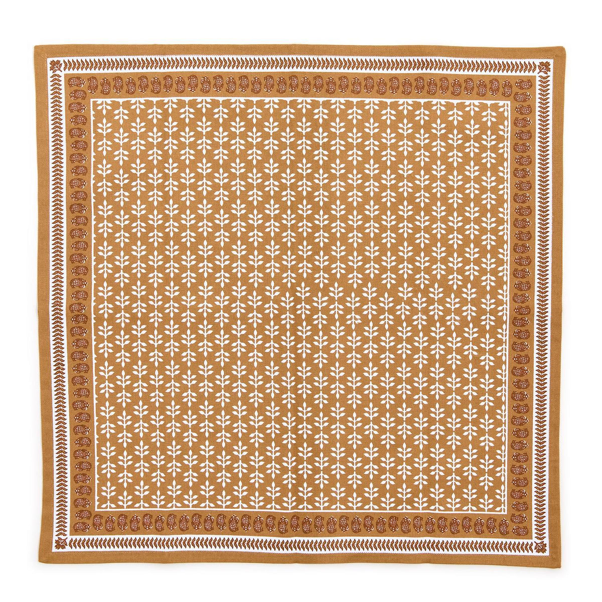 Design Shop Natural Elements Block Print Design Cloth Napkins - Cotton, Set of 4.
