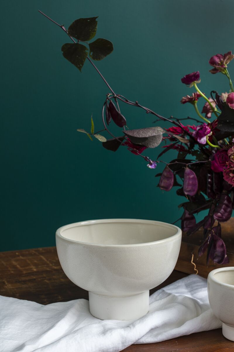 Design Shop White Elijah Compote, 7.25" X 5.25".