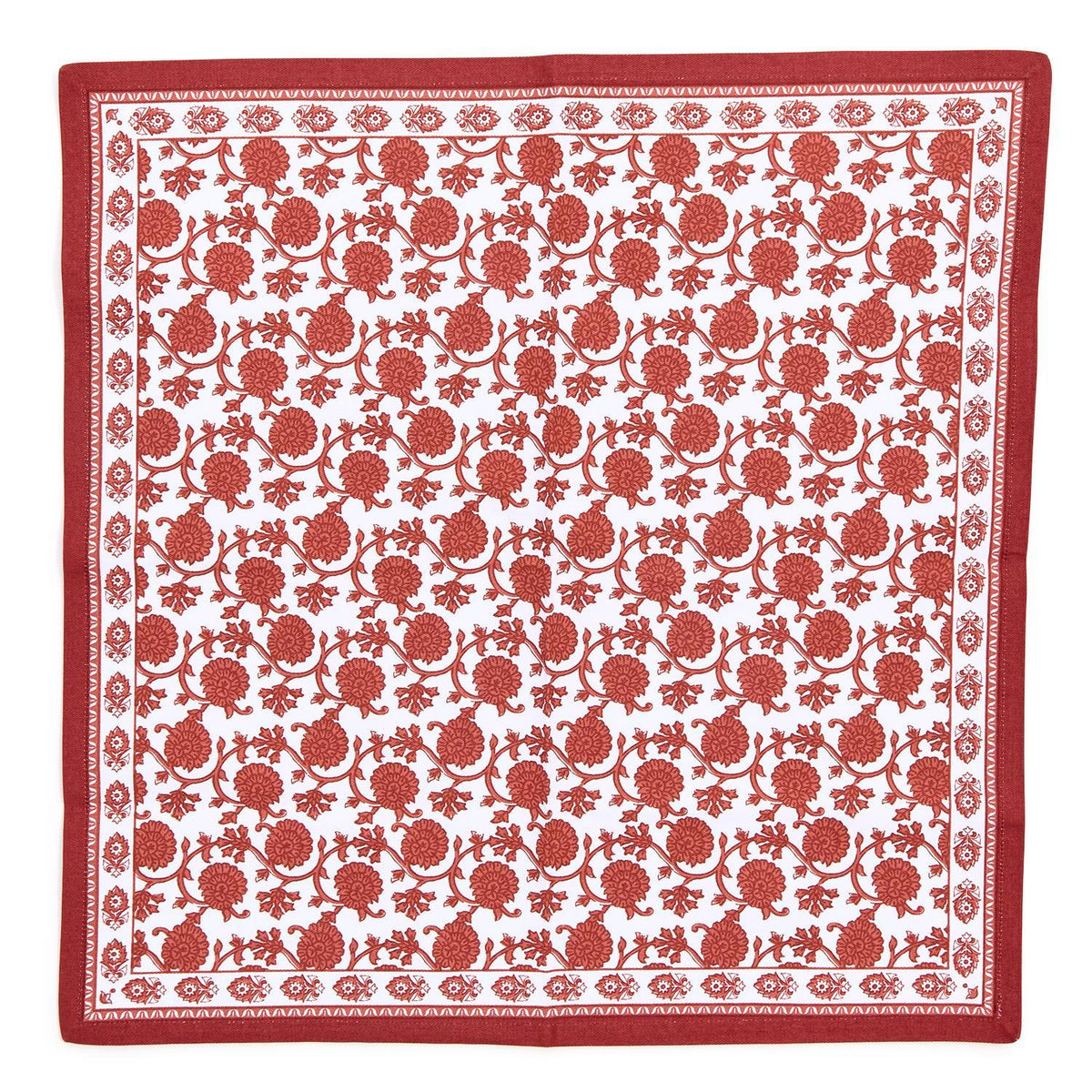 Design Shop Botanica Block Print Design Cloth Napkins, Set of 4.