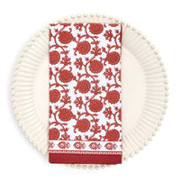 Design Shop Botanica Block Print Design Cloth Napkins, Set of 4.