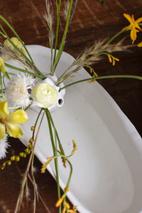 Design Shop White Shephard Flower Frog, 3.5" X 3.25", Set of 2.