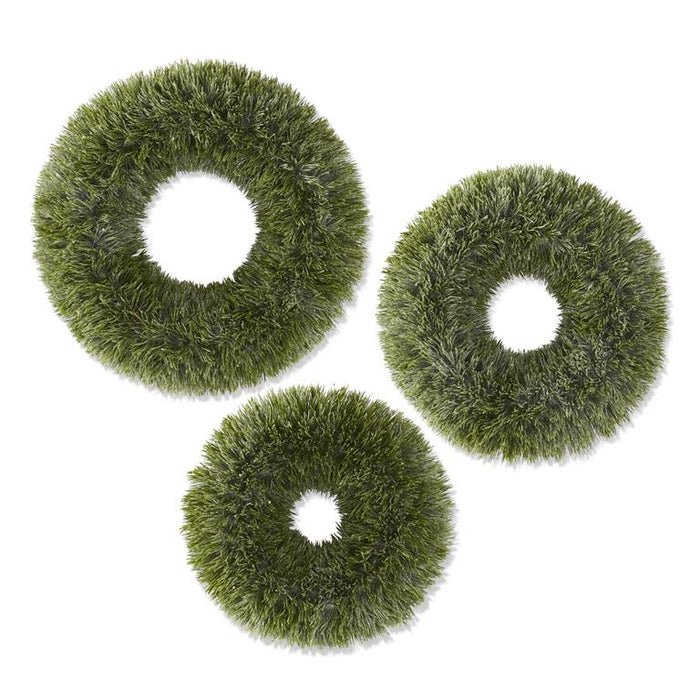 Design Shop Set of 3 Glittered Snowy Pine Wreaths