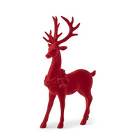 Design Shop Set of 2 Red Velvet Resin Reindeers