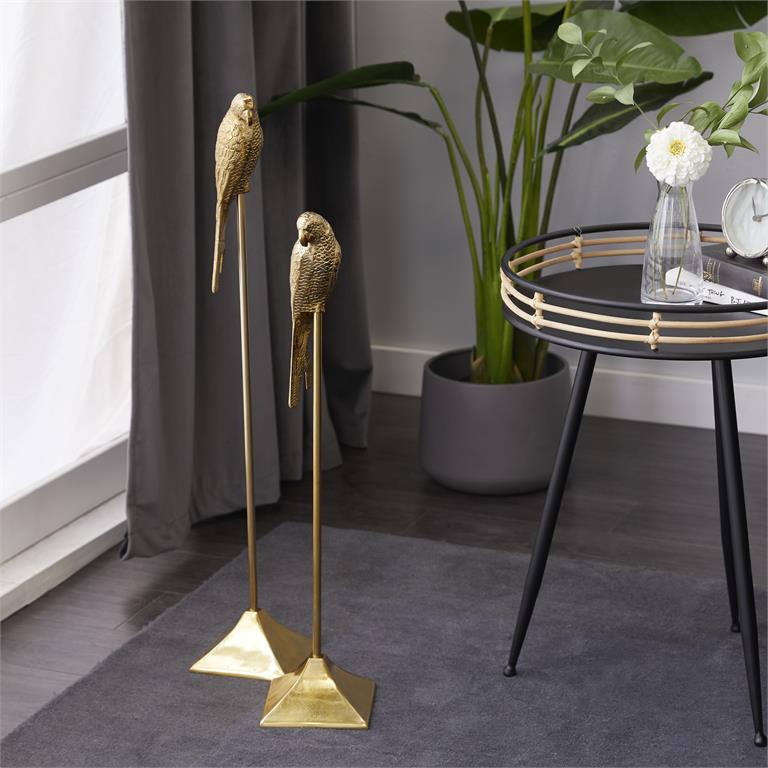 Design Shop  Gold Aluminum Bird Sculpture
