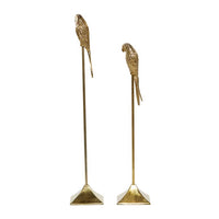 Design Shop  Gold Aluminum Bird Sculpture