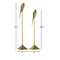 Design Shop  Gold Aluminum Bird Sculpture