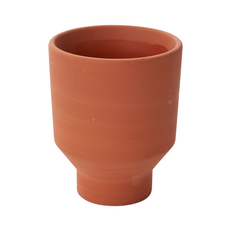 Design Shop Terracotta Crescendo Collection Pot, 5.5" X 6.75"