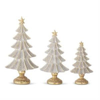 Design Shop Gold Glittered Resin Christmas Trees, Set of 3