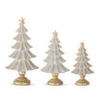 Design Shop Gold Glittered Resin Christmas Trees, Set of 3