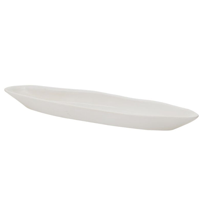 Design Shop White Dahlia Collection Trough, 14.5" X 1.25", Set of 2.